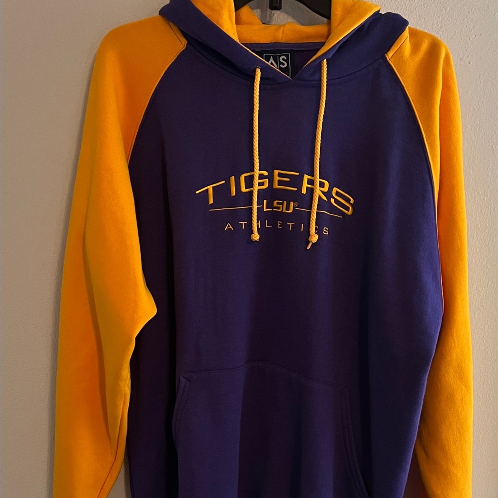 Purple & Gold men’s hoodie AS SPORTS size LG.